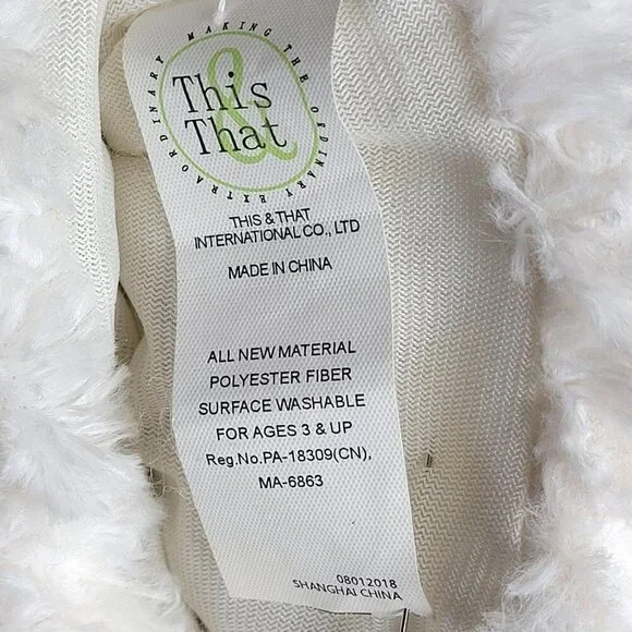 This & That Cow Hand Puppet 10" Black & White Sheepskin Plush Stuffed Toy 3+ - Picture 7 of 7